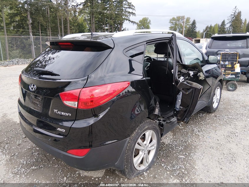 2013 Hyundai Tucson VIN KM8JUCAC0DU773418 IAAI salvage auction — RIGHT SIDE, Wait Title, sold $1,225 on 2026-07-08 (photo 4)