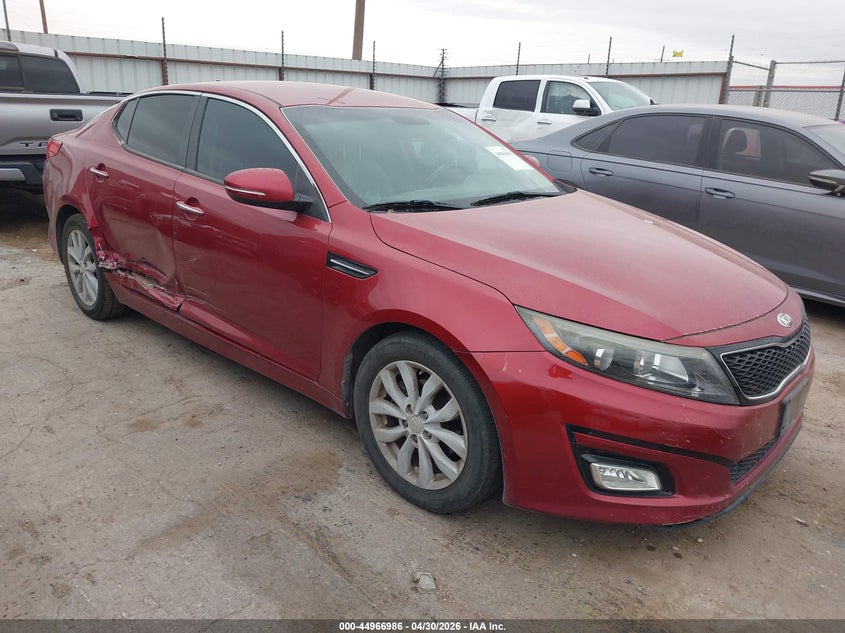 2015 Kia Optima VIN 5XXGN4A78FG407834 IAAI salvage auction — RIGHT SIDE, Original (Texas), sold $1,300 on 2026-07-21 (photo 1)