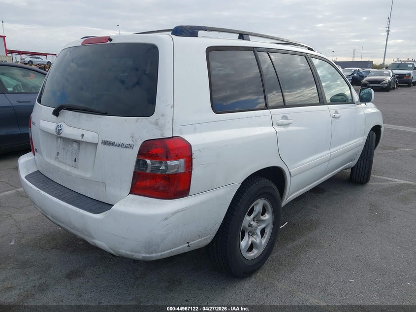 2007 Toyota Highlander VIN JTEDP21A270135440 IAAI salvage auction — LEFT FRONT, Salvage (California), sold $675 on 2026-07-30 (photo 4)