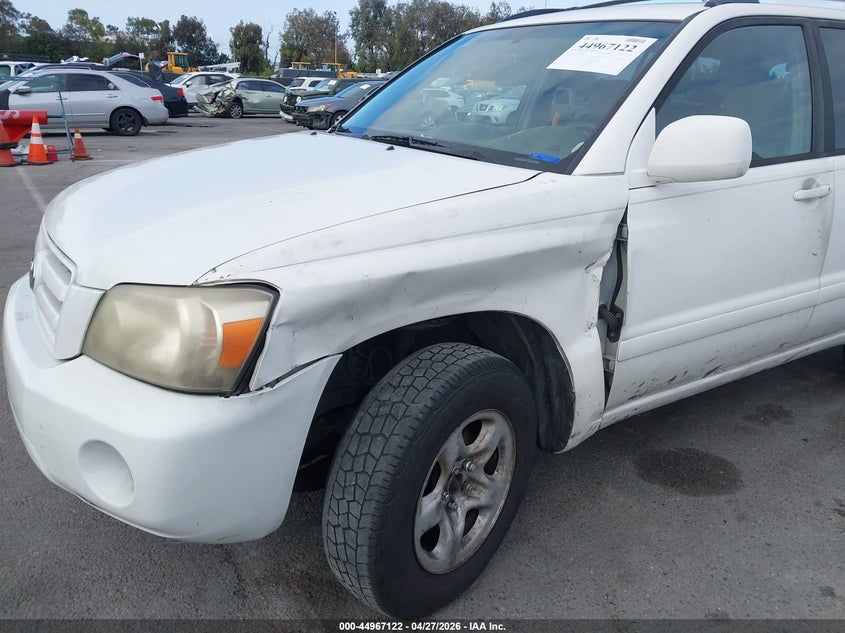 2007 Toyota Highlander VIN JTEDP21A270135440 IAAI salvage auction — LEFT FRONT, Salvage (California), sold $675 on 2026-07-30 (photo 6)