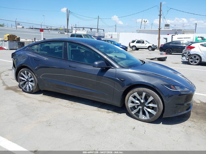 2024 Tesla Model 3 VIN 5YJ3E1EA5RF734475 IAAI salvage auction — REAR END, Salvage (California), sold $11,800 on 2026-08-29 (photo 1)