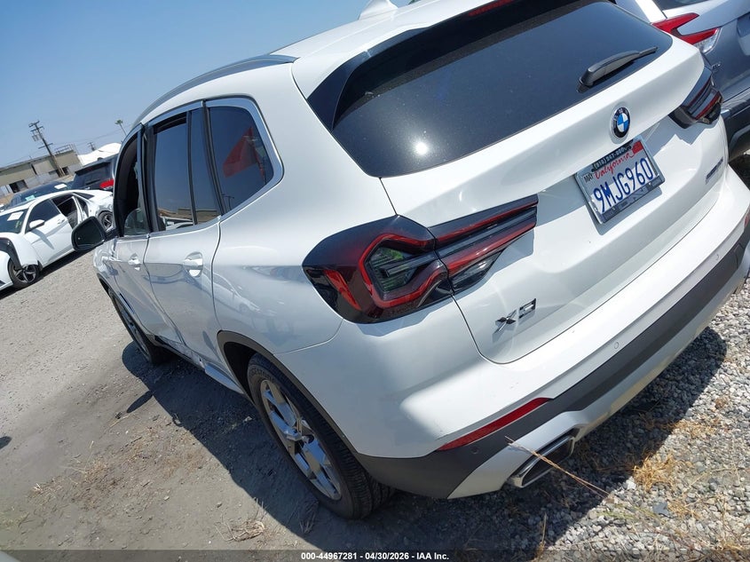 2024 BMW X3 VIN 5UX43DP05R9W54103 IAAI salvage auction — SIDE, Salvage Certificate (California), sold $8,000 on 2026-07-29 (photo 3)