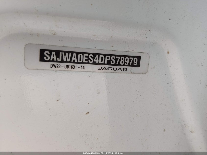 2013 Jaguar Xf VIN SAJWA0ES4DPS78979 IAAI salvage auction — RIGHT FRONT, Original (Texas), sold $325 on 2026-07-14 (photo 9)