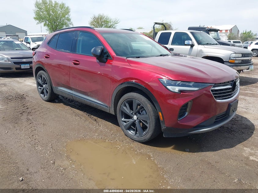 2021 Buick Envision VIN LRBAZLR41MD076325 IAAI salvage auction — HAIL, Salvage Title, sold $25 on 2026-07-29 (photo 1)