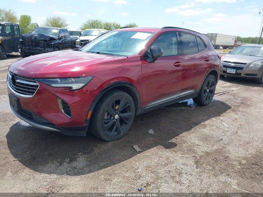 2021 Buick Envision VIN LRBAZLR41MD076325 IAAI salvage auction — HAIL, Salvage Title, sold $25 on 2026-07-29 (photo 2)