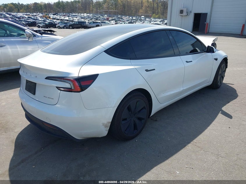2025 Tesla Model 3 VIN 5YJ3E1EB1SF875994 IAAI salvage auction — FRONT END, Salvage Title, sold $10,950 on 2026-07-21 (photo 4)
