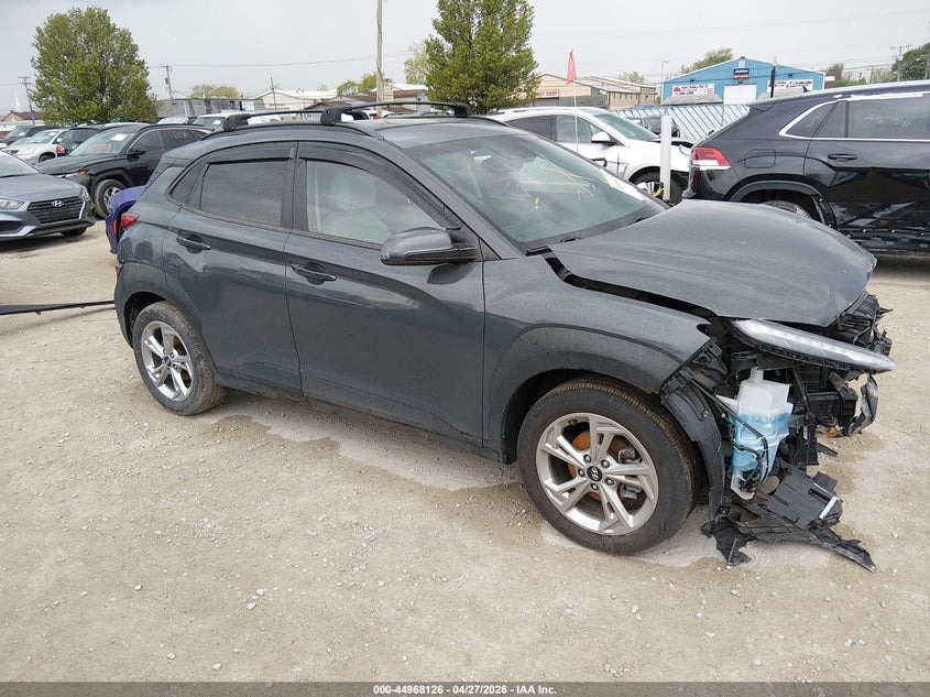 2023 Hyundai Kona VIN KM8K62ABXPU987322 IAAI salvage auction — FRONT END, Salvage (Illinois), sold $2,650 on 2026-07-21 (photo 1)