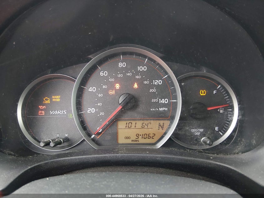 2014 Toyota Yaris VIN JTDJTUD31ED589390 IAAI salvage auction — NORMAL WEAR, Salvage (Texas), sold $875 on 2026-07-28 (photo 7)