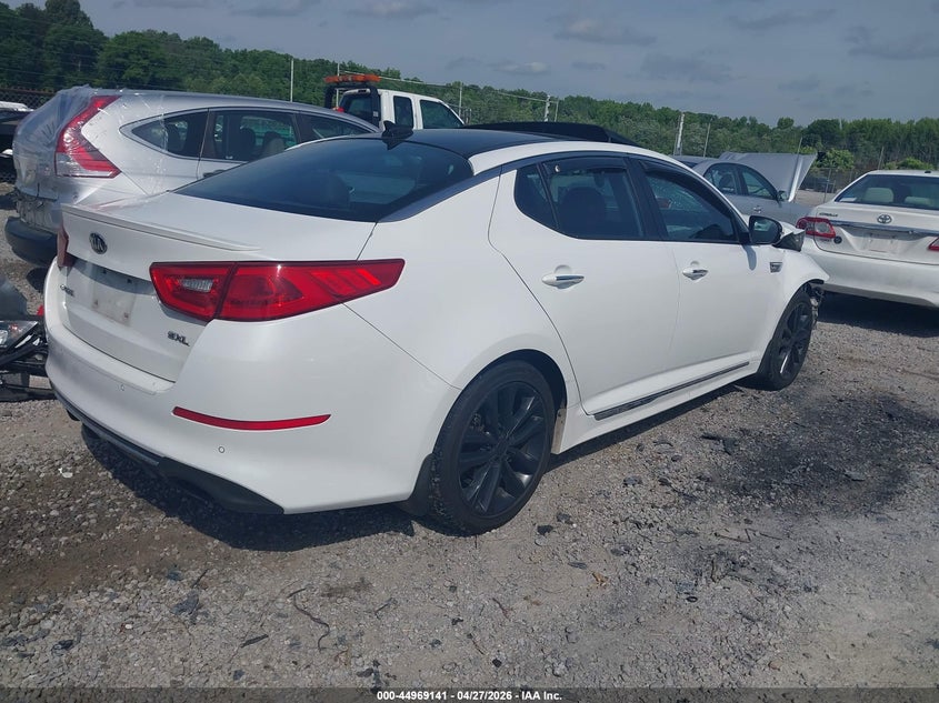 2015 Kia Optima VIN 5XXGR4A67FG503160 IAAI salvage auction — FRONT END, Salvage Title, sold $450 on 2026-07-20 (photo 4)