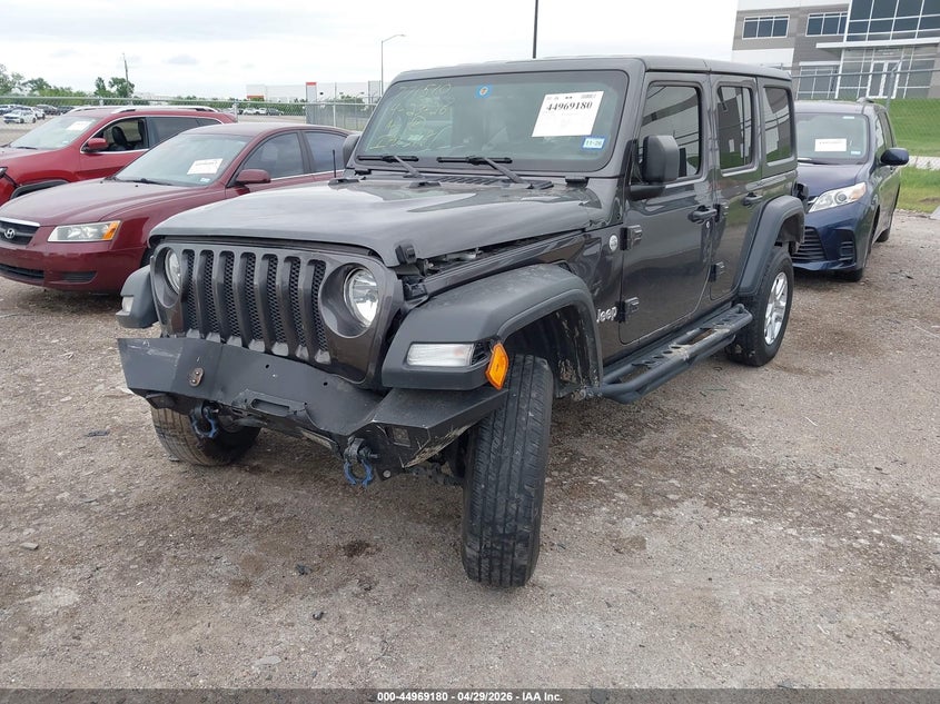 2018 Jeep Wrangler / VIN 1C4HJXDG4JW137019 IAAI salvage auction — FRONT & REAR, Salvage (Texas), sold $7,300 on 2026-07-28 (photo 2)