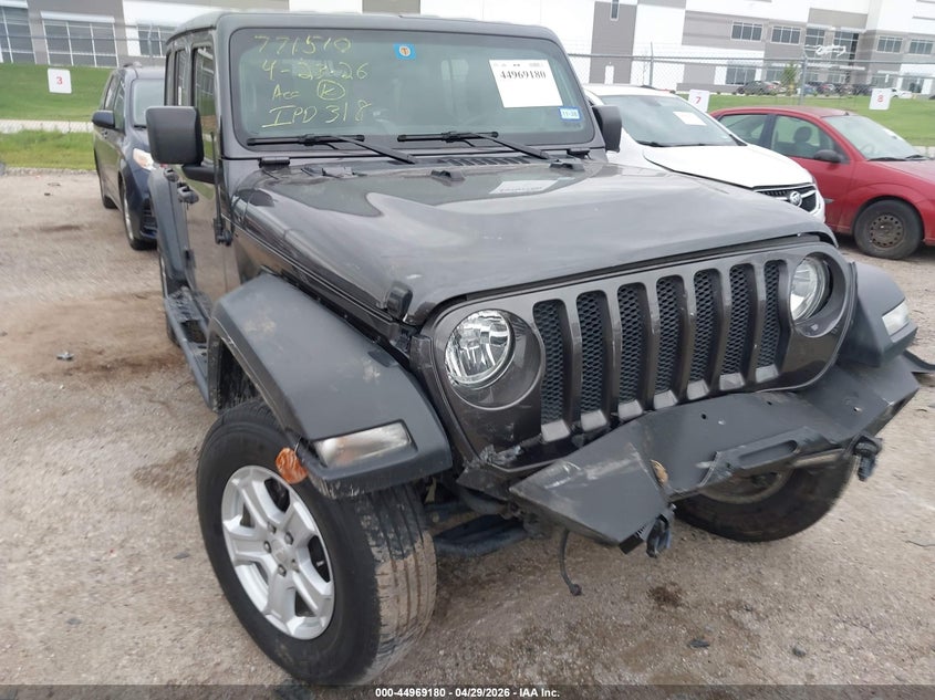 2018 Jeep Wrangler / VIN 1C4HJXDG4JW137019 IAAI salvage auction — FRONT & REAR, Salvage (Texas), sold $7,300 on 2026-07-28 (photo 6)