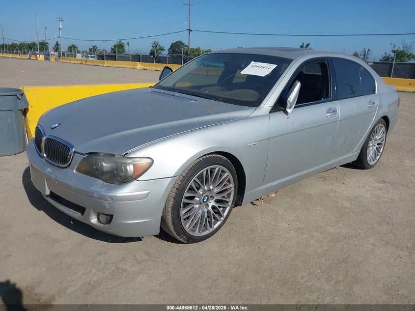 2007 BMW 7 series VIN WBAHL83557DT09995 IAAI salvage auction — NORMAL WEAR, Salvage (California), sold $500 on 2026-07-09 (photo 2)