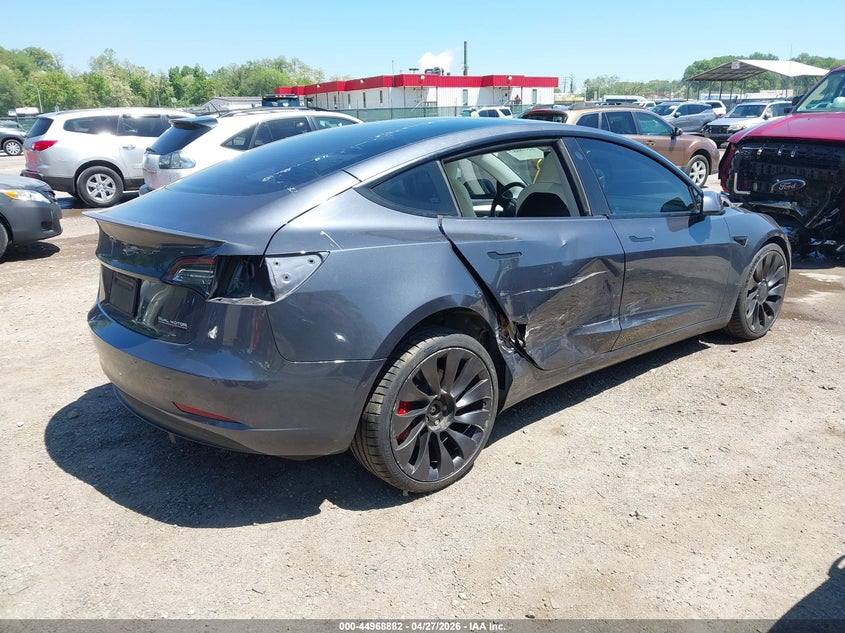 2022 Tesla Model 3 VIN 5YJ3E1EC8NF163267 IAAI salvage auction — RIGHT SIDE, Salvage - 75% Or Less (Maryland), sold $10,300 on 2026-07-16 (photo 4)