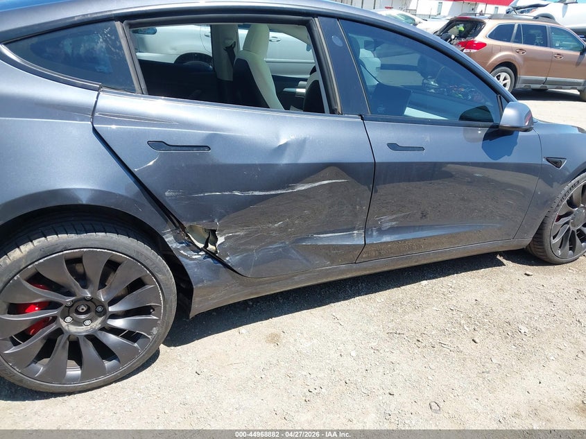 2022 Tesla Model 3 VIN 5YJ3E1EC8NF163267 IAAI salvage auction — RIGHT SIDE, Salvage - 75% Or Less (Maryland), sold $10,300 on 2026-07-16 (photo 6)