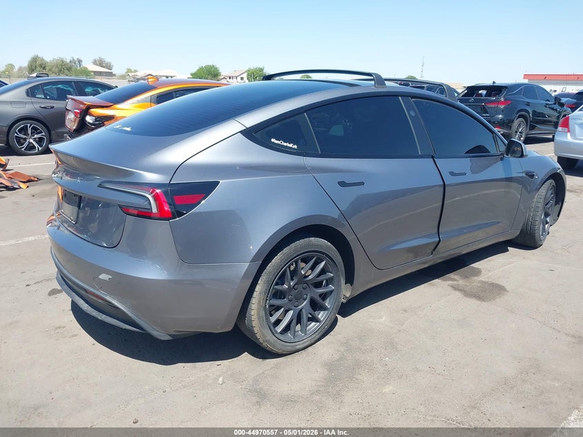 2024 Tesla Model 3 VIN 5YJ3E1EA0RF863384 IAAI salvage auction — SIDE, Salvage (Arizona), sold $10,500 on 2026-08-02 (photo 4)