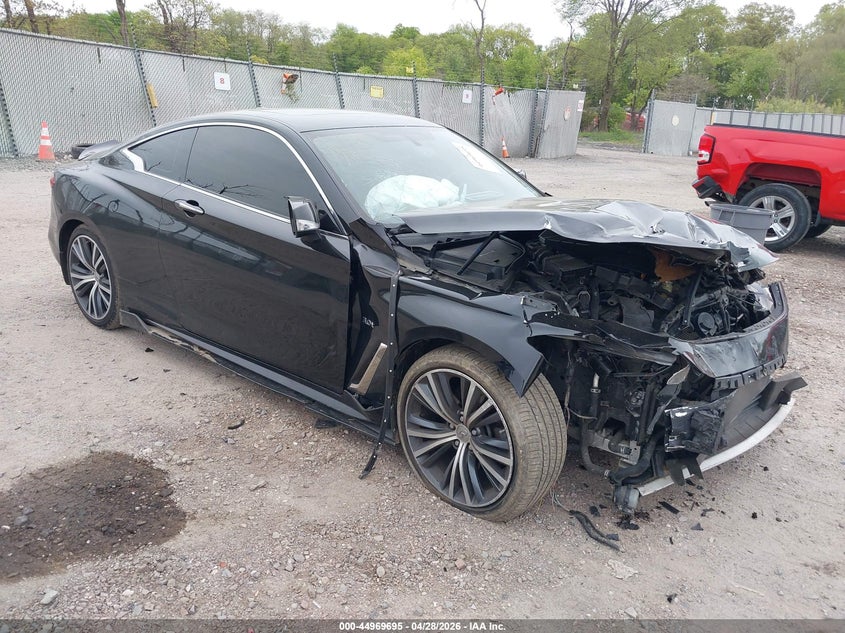 2018 Infiniti Q60 VIN JN1EV7EL4JM391220 IAAI salvage auction — FRONT END, Salvage (New Jersey), sold $2,550 on 2026-07-21 (photo 1)