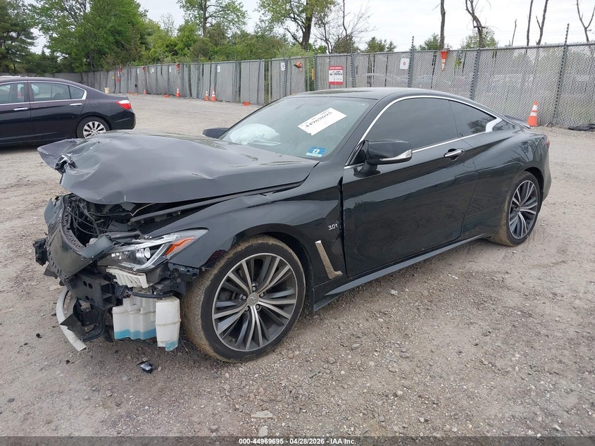 2018 Infiniti Q60 VIN JN1EV7EL4JM391220 IAAI salvage auction — FRONT END, Salvage (New Jersey), sold $2,550 on 2026-07-21 (photo 2)