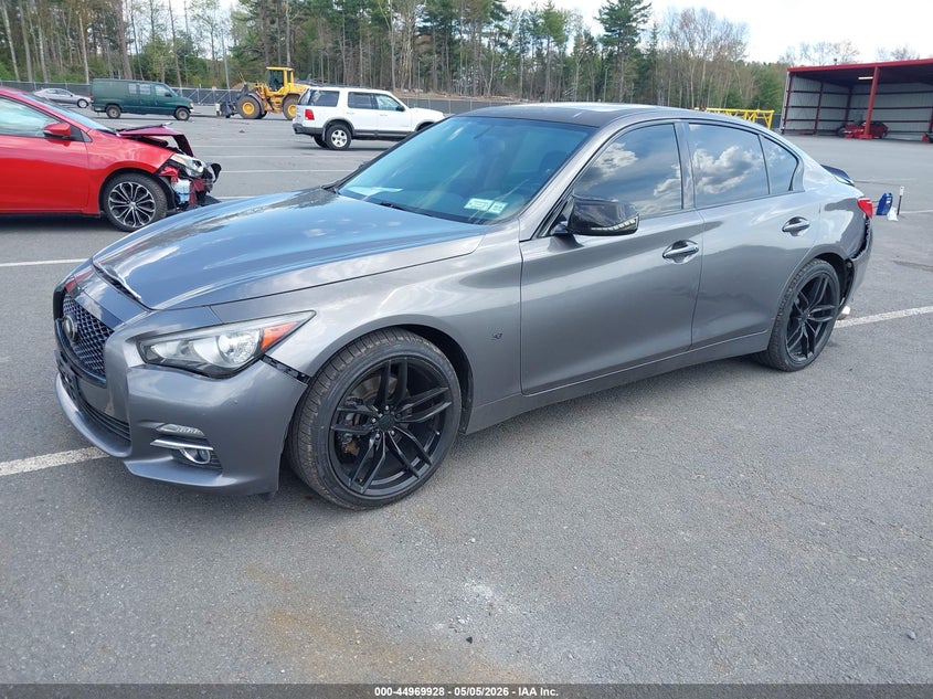 2015 Infiniti Q50 VIN JN1BV7AR3FM419075 IAAI salvage auction — LEFT REAR, Mv-907A (New York), sold $1,200 on 2026-07-09 (photo 2)