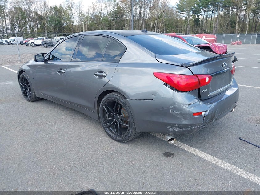 2015 Infiniti Q50 VIN JN1BV7AR3FM419075 IAAI salvage auction — LEFT REAR, Mv-907A (New York), sold $1,200 on 2026-07-09 (photo 3)