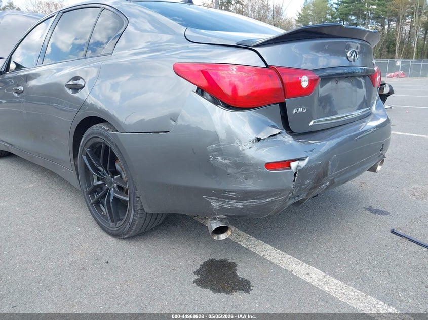 2015 Infiniti Q50 VIN JN1BV7AR3FM419075 IAAI salvage auction — LEFT REAR, Mv-907A (New York), sold $1,200 on 2026-07-09 (photo 6)