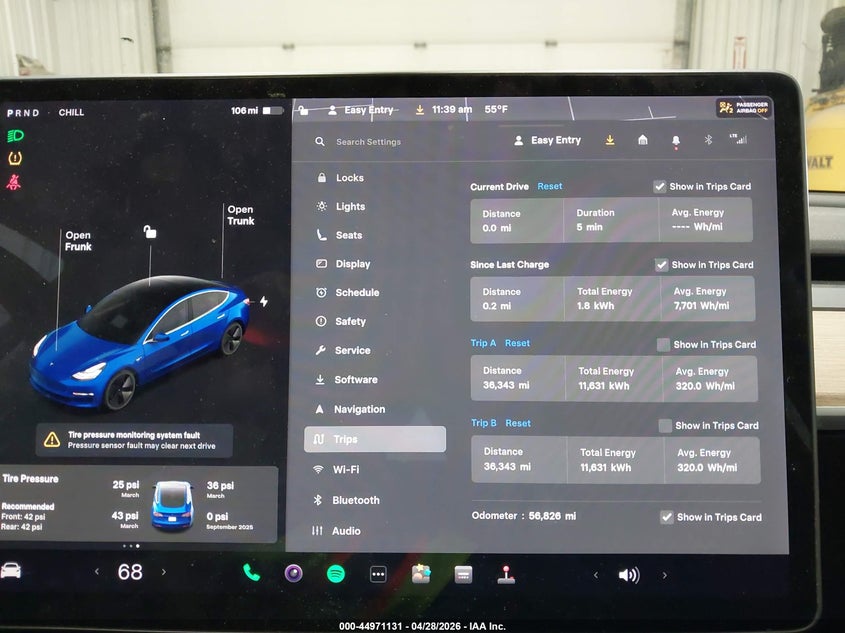 2019 Tesla Model 3 VIN 5YJ3E1EB6KF465028 IAAI salvage auction — LEFT SIDE, Salvage Title, sold $5,025 on 2026-07-10 (photo 7)