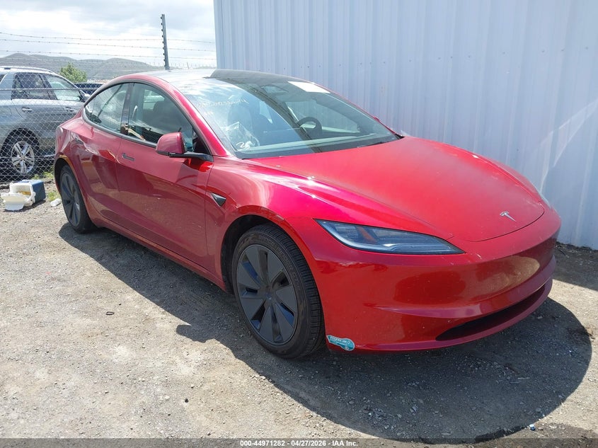 2025 Tesla Model 3 VIN 5YJ3E1EA9SF916718 IAAI salvage auction — LEFT SIDE, Salvage (California), sold $12,550 on 2026-07-30 (photo 1)