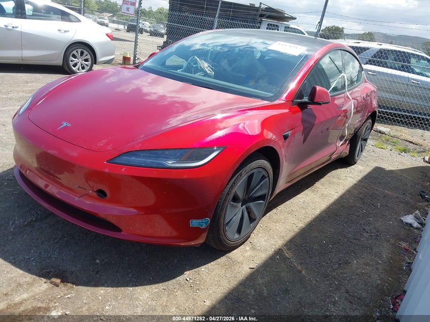 2025 Tesla Model 3 VIN 5YJ3E1EA9SF916718 IAAI salvage auction — LEFT SIDE, Salvage (California), sold $12,550 on 2026-07-30 (photo 2)