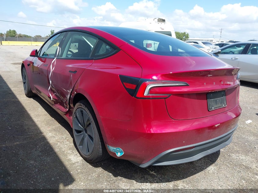2025 Tesla Model 3 VIN 5YJ3E1EA9SF916718 IAAI salvage auction — LEFT SIDE, Salvage (California), sold $12,550 on 2026-07-30 (photo 3)