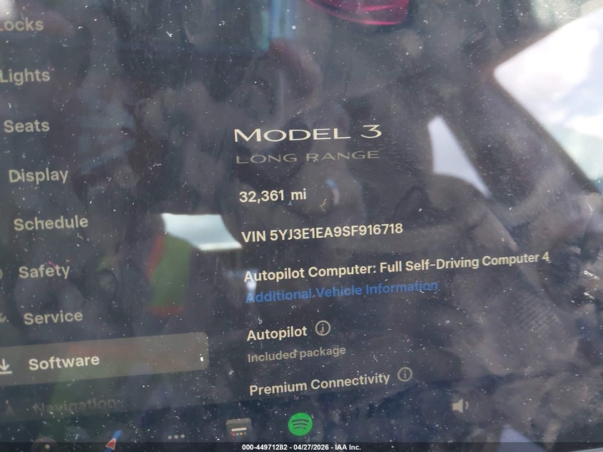 2025 Tesla Model 3 VIN 5YJ3E1EA9SF916718 IAAI salvage auction — LEFT SIDE, Salvage (California), sold $12,550 on 2026-07-30 (photo 7)
