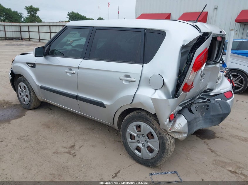 2012 Kia Soul VIN KNDJT2A59C7390061 IAAI salvage auction — FRONT & REAR, Salvage (Texas), sold $200 on 2026-07-14 (photo 3)