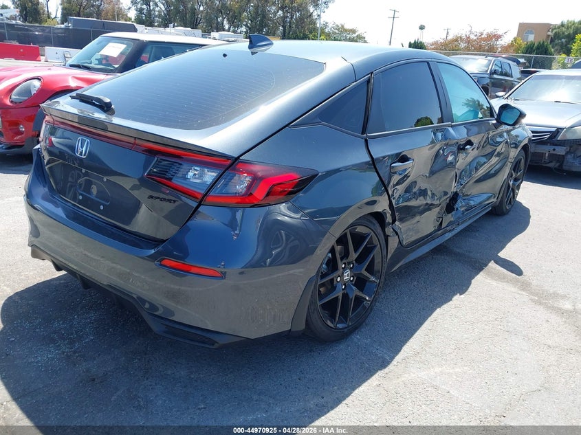 2026 Honda Civic VIN 19XFL2H83TE018995 IAAI salvage auction — RIGHT SIDE, Salvage (California), sold $8,300 on 2026-07-09 (photo 4)