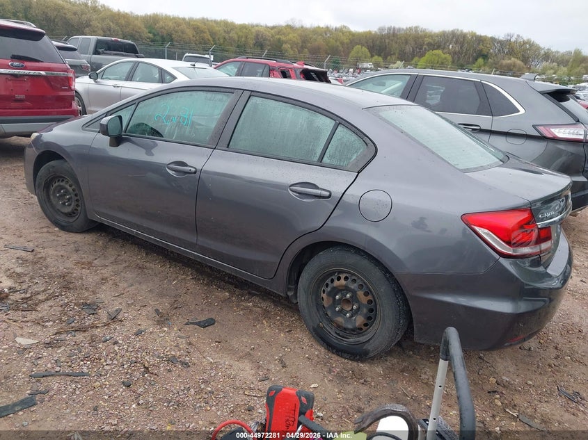 2015 Honda Civic VIN 2HGFB2F53FH505782 IAAI salvage auction — WATER/FLOOD, Junk Bill Of Sale Mv2459 (Wisconsin), sold $350 on 2026-07-17 (photo 3)