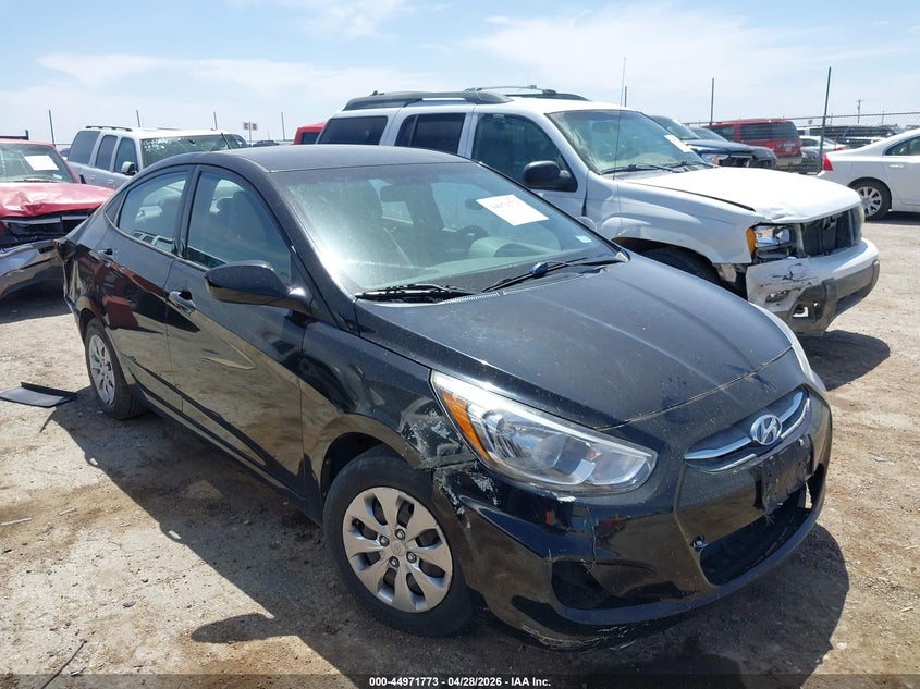 2017 Hyundai Accent VIN KMHCT4AEXHU360785 IAAI salvage auction — REAR END, Salvage (Texas), sold $850 on 2026-07-28 (photo 1)