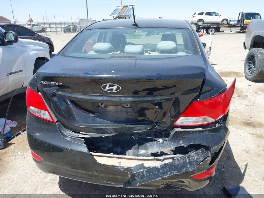 2017 Hyundai Accent VIN KMHCT4AEXHU360785 IAAI salvage auction — REAR END, Salvage (Texas), sold $850 on 2026-07-28 (photo 6)
