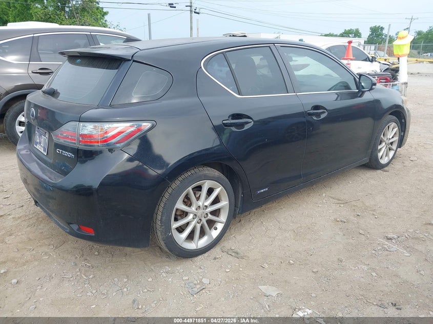 2012 Lexus Ct VIN JTHKD5BH4C2049125 IAAI salvage auction — NORMAL WEAR, Clear (Tennessee), sold $2,475 on 2026-07-07 (photo 4)