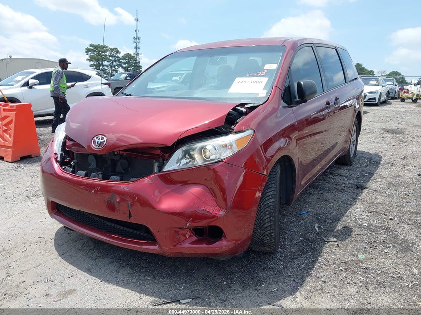 2011 Toyota Sienna VIN 5TDZK3DC6BS147673 IAAI salvage auction — FRONT END, Salvage (Alabama), sold $1,450 on 2026-07-22 (photo 6)