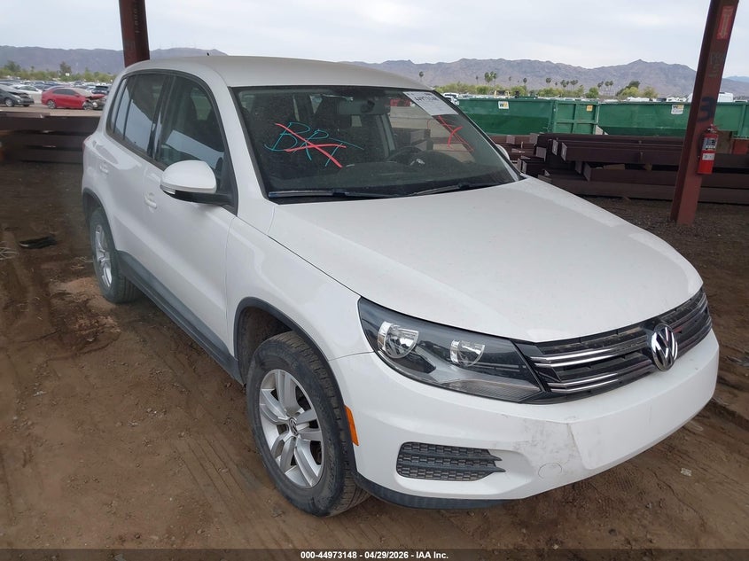 2013 Volkswagen Tiguan VIN WVGAV7AX9DW504927 IAAI salvage auction — NORMAL WEAR, Salvage (Texas), sold $1,525 on 2026-07-14 (photo 1)