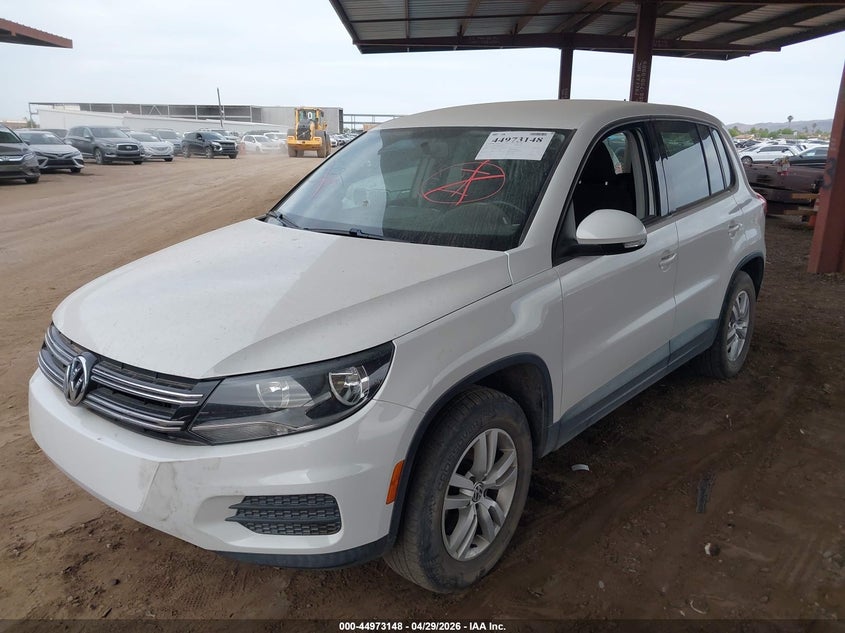 2013 Volkswagen Tiguan VIN WVGAV7AX9DW504927 IAAI salvage auction — NORMAL WEAR, Salvage (Texas), sold $1,525 on 2026-07-14 (photo 2)