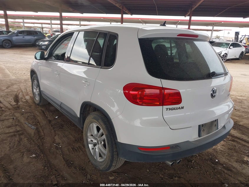 2013 Volkswagen Tiguan VIN WVGAV7AX9DW504927 IAAI salvage auction — NORMAL WEAR, Salvage (Texas), sold $1,525 on 2026-07-14 (photo 3)
