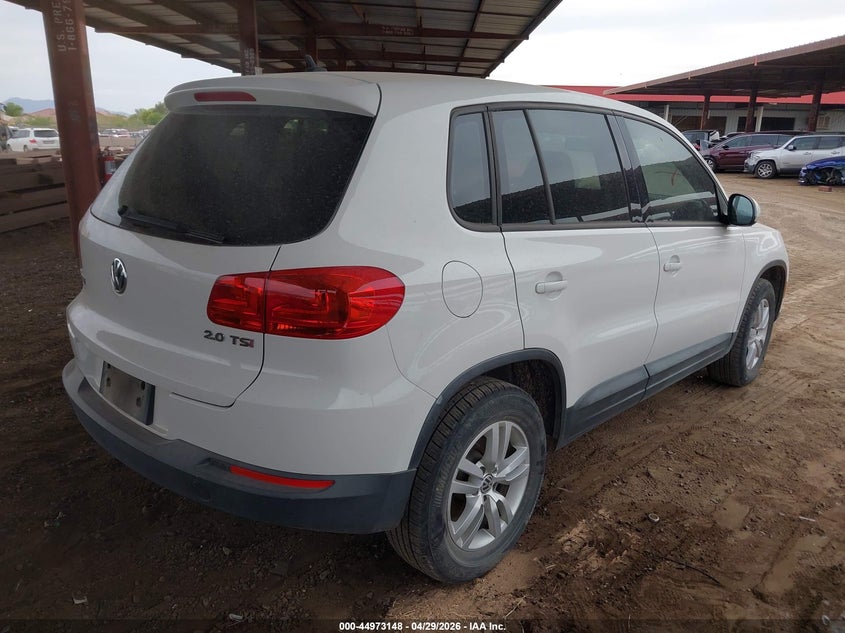 2013 Volkswagen Tiguan VIN WVGAV7AX9DW504927 IAAI salvage auction — NORMAL WEAR, Salvage (Texas), sold $1,525 on 2026-07-14 (photo 4)
