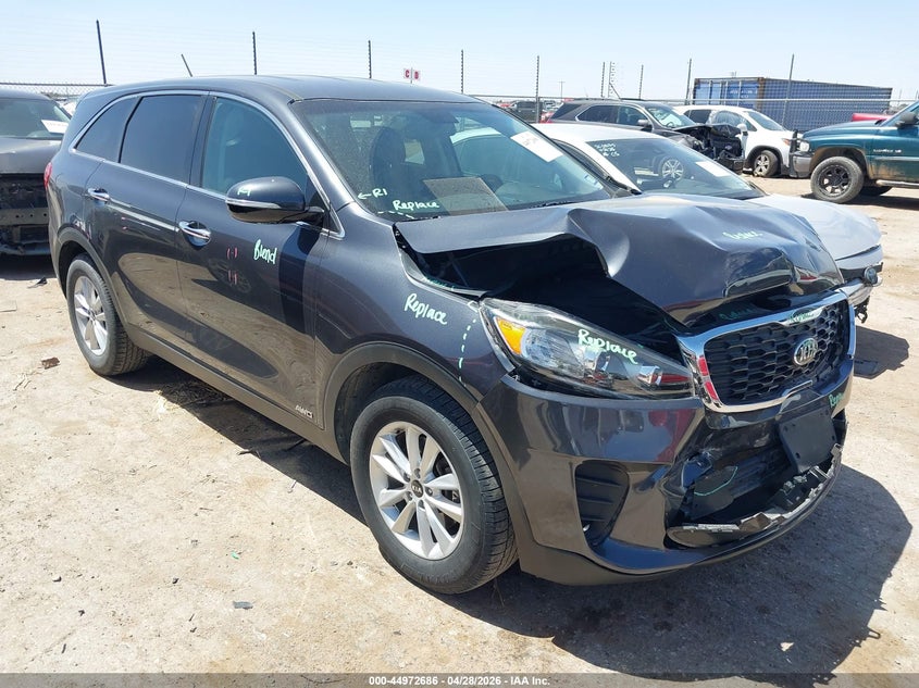 2019 Kia Sorento VIN 5XYPGDA5XKG536043 IAAI salvage auction — FRONT END, Salvage (Texas), sold $2,650 on 2026-07-28 (photo 1)