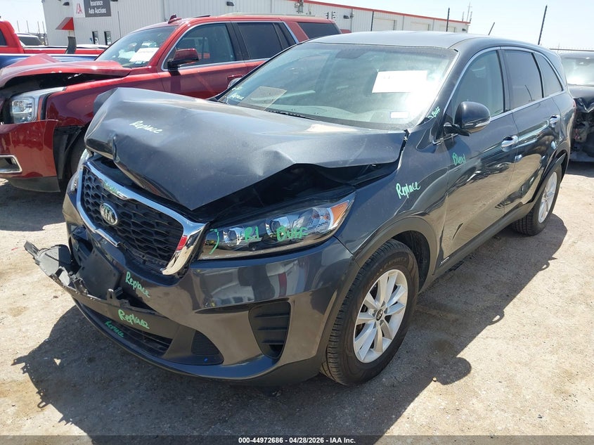 2019 Kia Sorento VIN 5XYPGDA5XKG536043 IAAI salvage auction — FRONT END, Salvage (Texas), sold $2,650 on 2026-07-28 (photo 2)