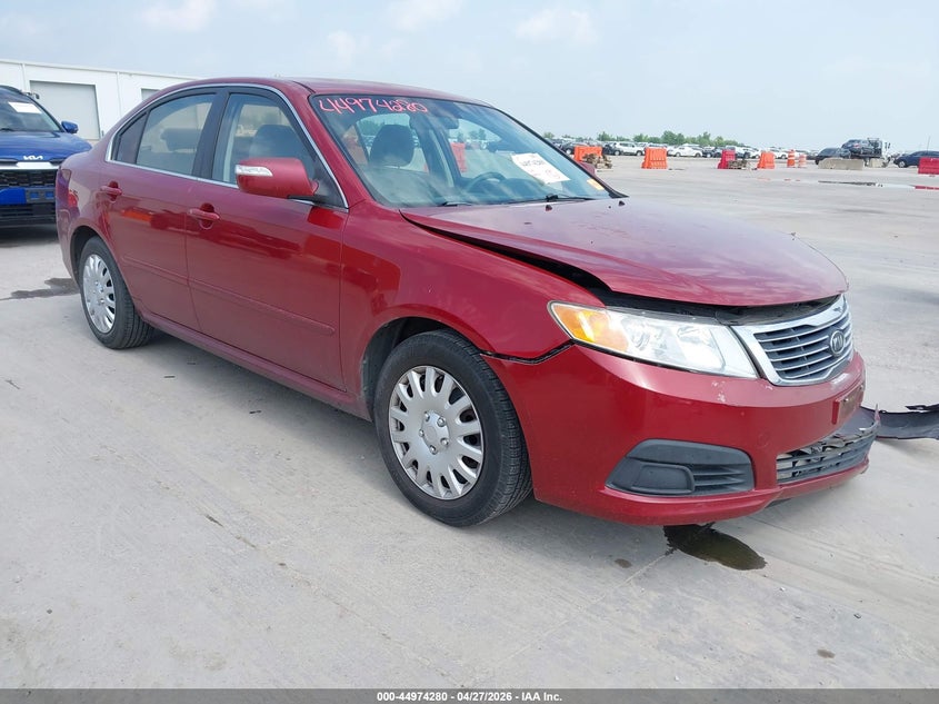 2009 Kia Optima VIN KNAGE228295322649 IAAI salvage auction — FRONT END, Salvage (Texas), sold $625 on 2026-07-08 (photo 1)