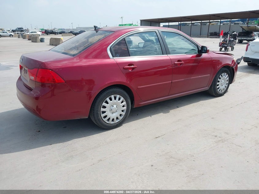 2009 Kia Optima VIN KNAGE228295322649 IAAI salvage auction — FRONT END, Salvage (Texas), sold $625 on 2026-07-08 (photo 4)