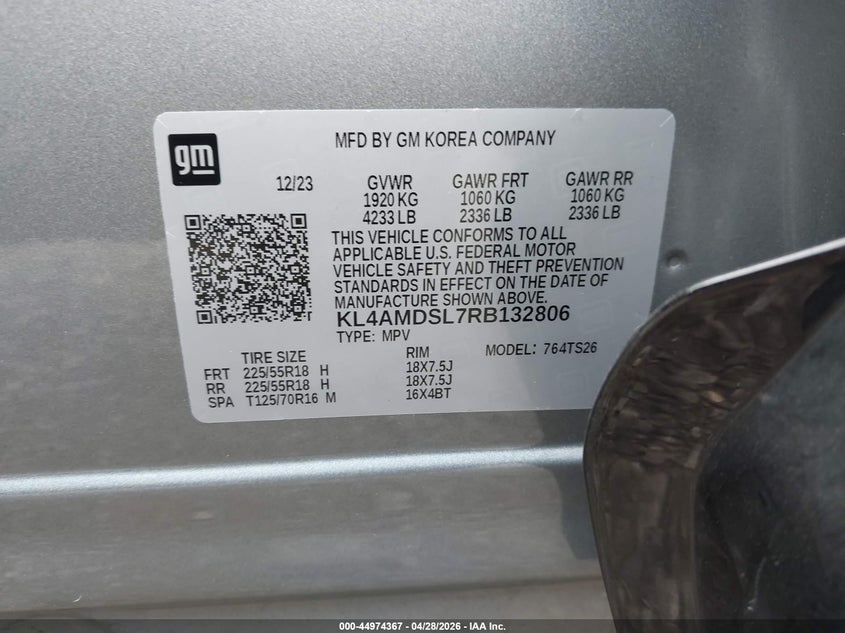 2024 Buick Encore gx VIN KL4AMDSL7RB132806 IAAI salvage auction — FRONT END, Salvage (New Jersey), sold $3,600 on 2026-07-29 (photo 9)