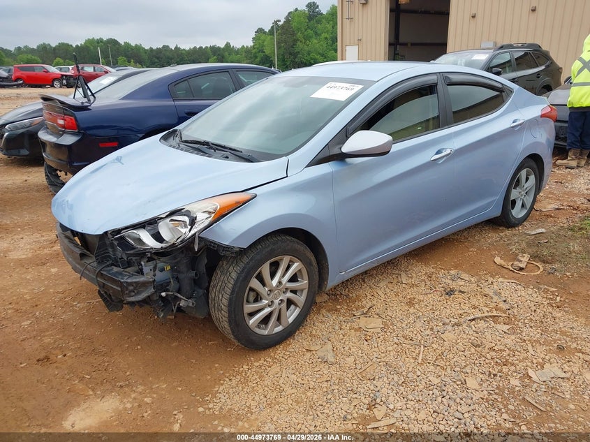 2013 Hyundai Elantra VIN KMHDH4AE5DU713935 IAAI salvage auction — FRONT END, Salvage Title, sold $350 on 2026-07-26 (photo 2)
