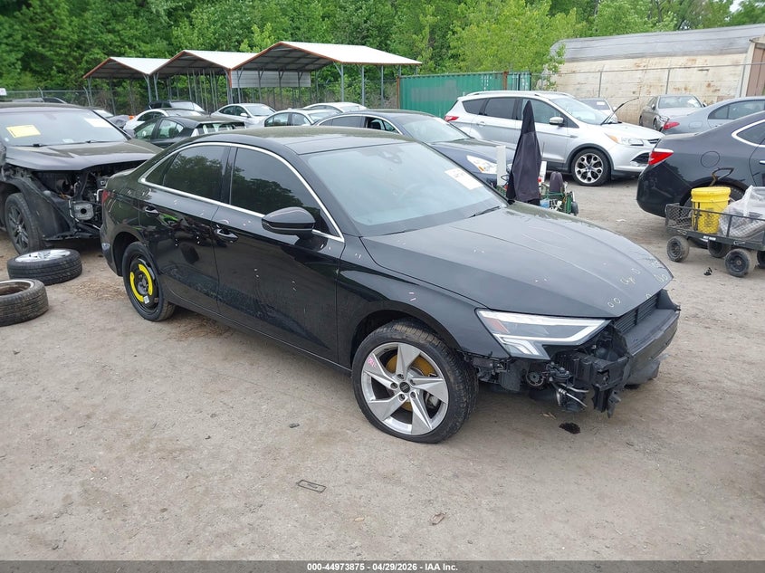 2024 Audi A3 VIN WAUAUDGY1RA034237 IAAI salvage auction — FRONT END, Salvage - Greater Than 75% (Maryland), sold $4,700 on 2026-07-07 (photo 1)