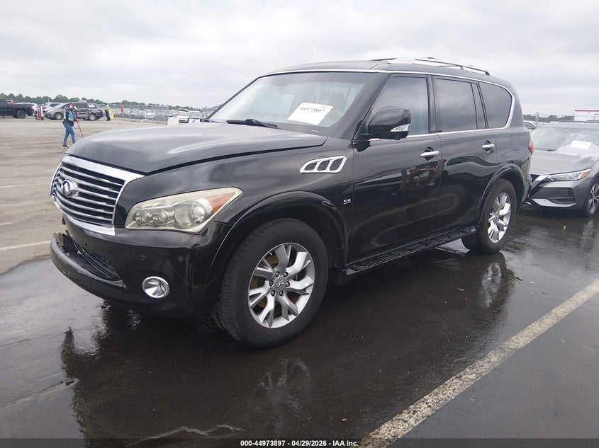 2014 Infiniti Qx80 VIN JN8AZ2NF1E9554626 IAAI salvage auction — FRONT END, Salvage Title, sold $1,450 on 2026-07-09 (photo 2)