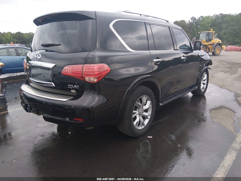 2014 Infiniti Qx80 VIN JN8AZ2NF1E9554626 IAAI salvage auction — FRONT END, Salvage Title, sold $1,450 on 2026-07-09 (photo 4)