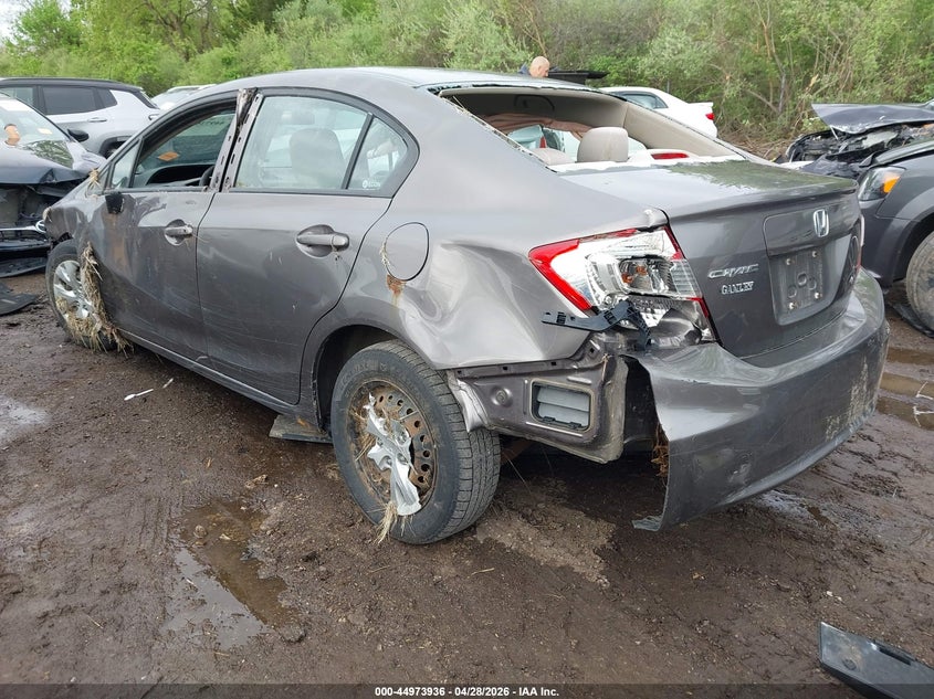 2012 Honda Civic VIN 19XFB2F52CE070243 IAAI salvage auction — FRONT & REAR, Salvage (Pennsylvania), sold $400 on 2026-07-31 (photo 3)
